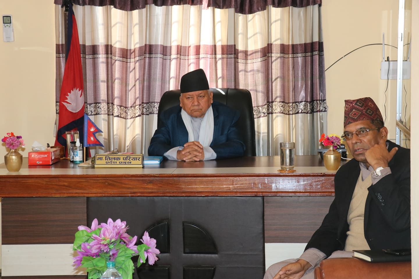 कर्णालीमा प्रदेश प्रमुख र मुख्यमन्त्रीबीच भेटघाट